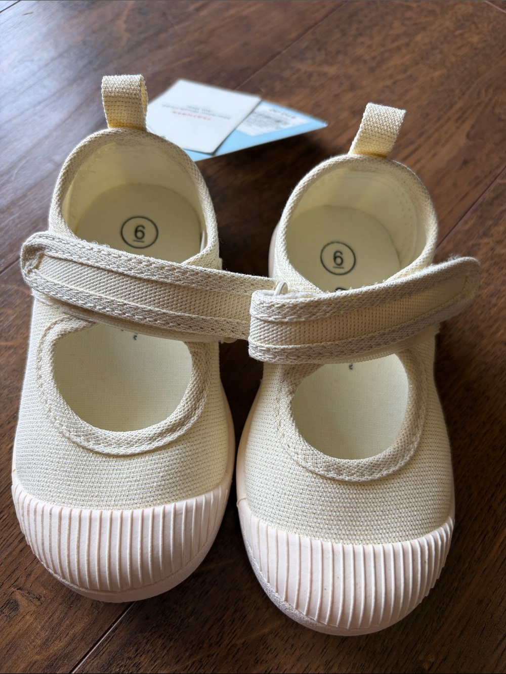 Cat & Jack Cream Canvas Mary Jane Shoes - Girls